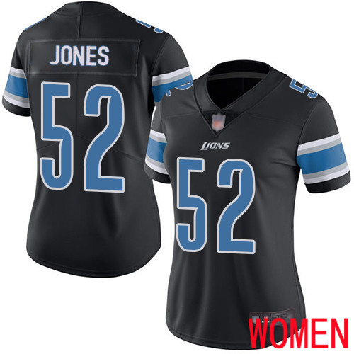 Detroit Lions Limited Black Women Christian Jones Jersey NFL Football 52 Rush Vapor Untouchable